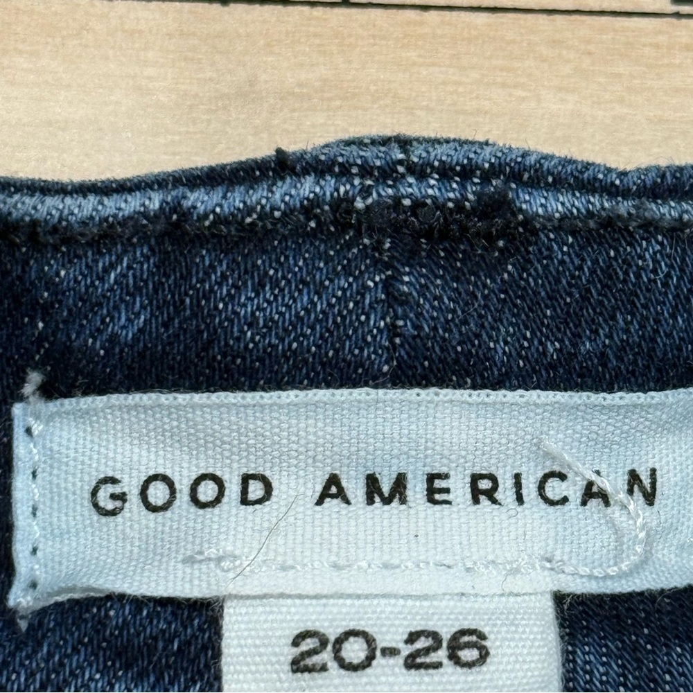 Good American High Rise Skinny Jeans Stretch Denim Cropped Ankle‎ Womens 20-26 - Picture 8 of 9